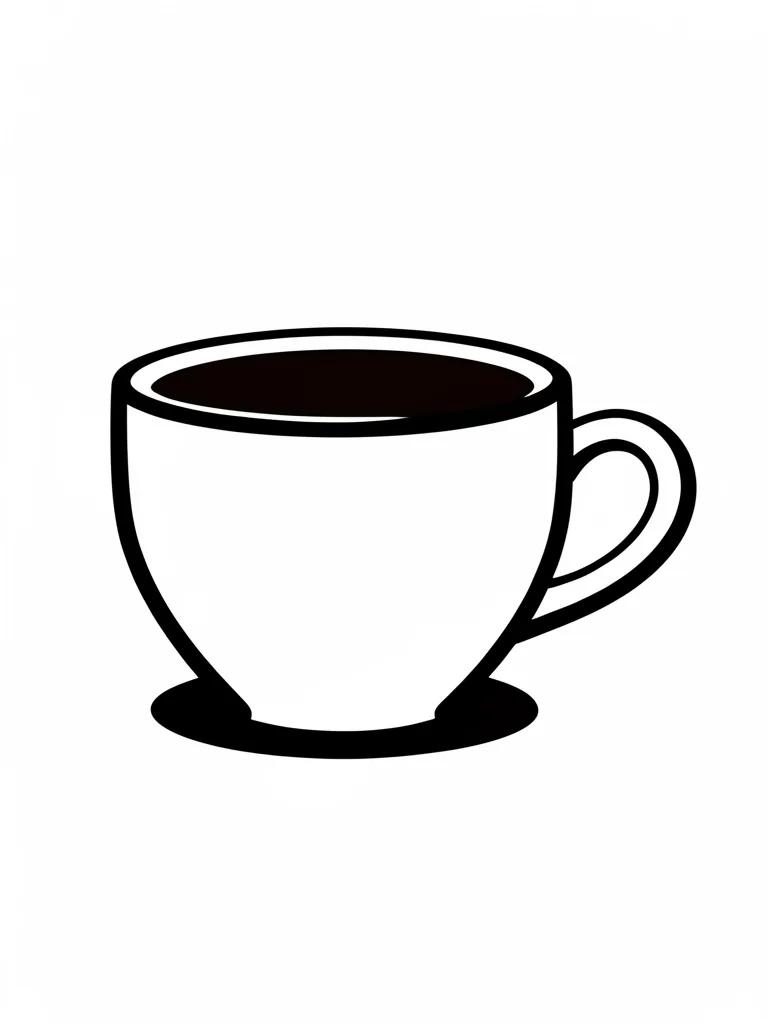 Icon-style illustration of a coffee cup