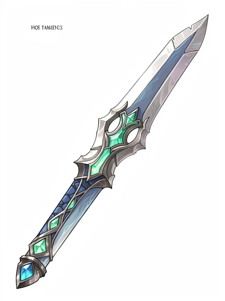 Quick concept art of a fantasy sword with gemstone handle