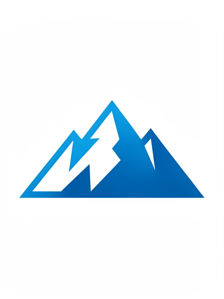 Clean vector-style logo concept of a mountain