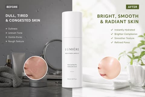 Before / after UGC ad example