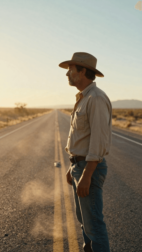 A serene Japanese garden at sunset with cherry blossoms falling gently