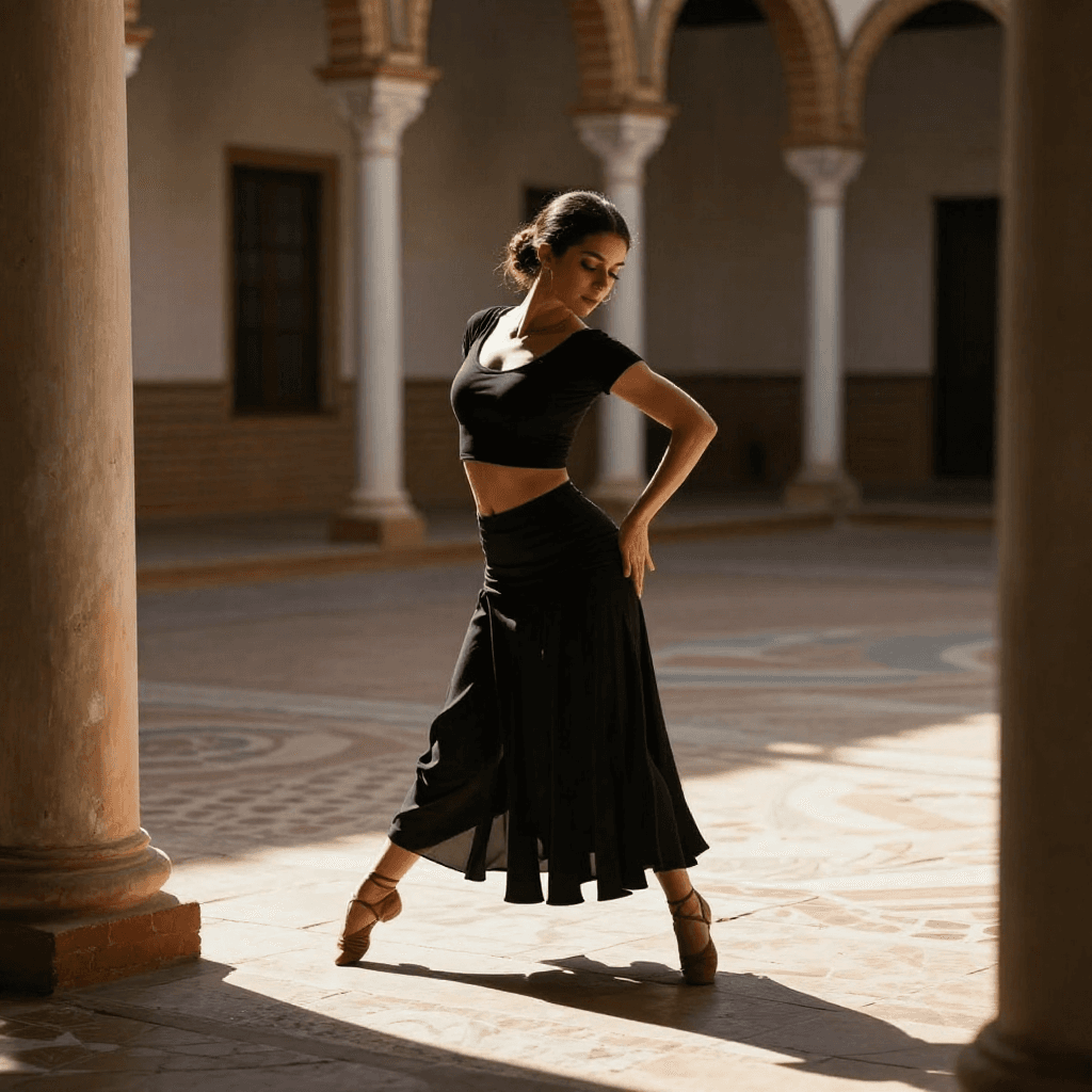Fashion model in haute couture against abstract background