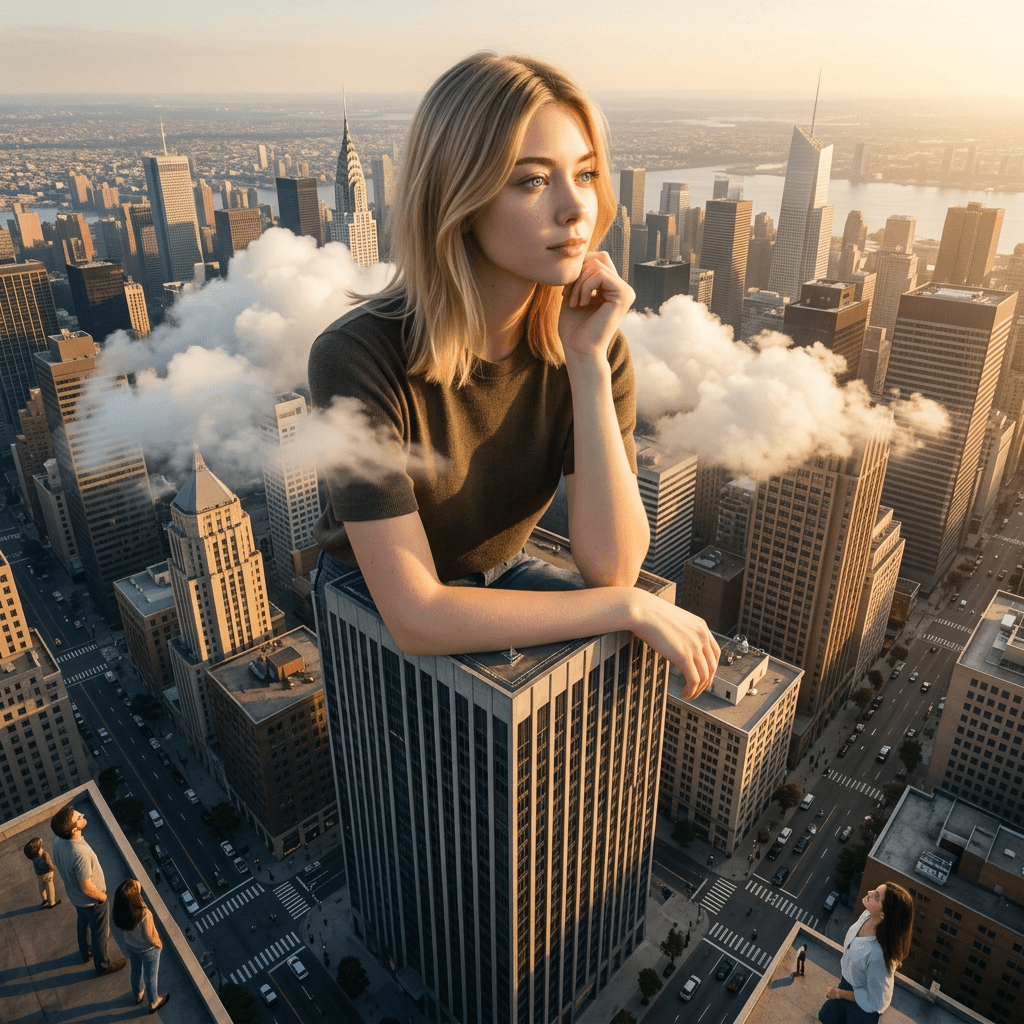 AI Giant Human Cityscape Generator