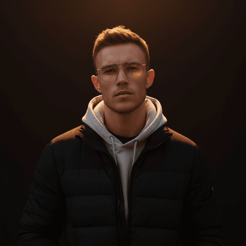 Amber Spotlight Portrait - Male Model 2