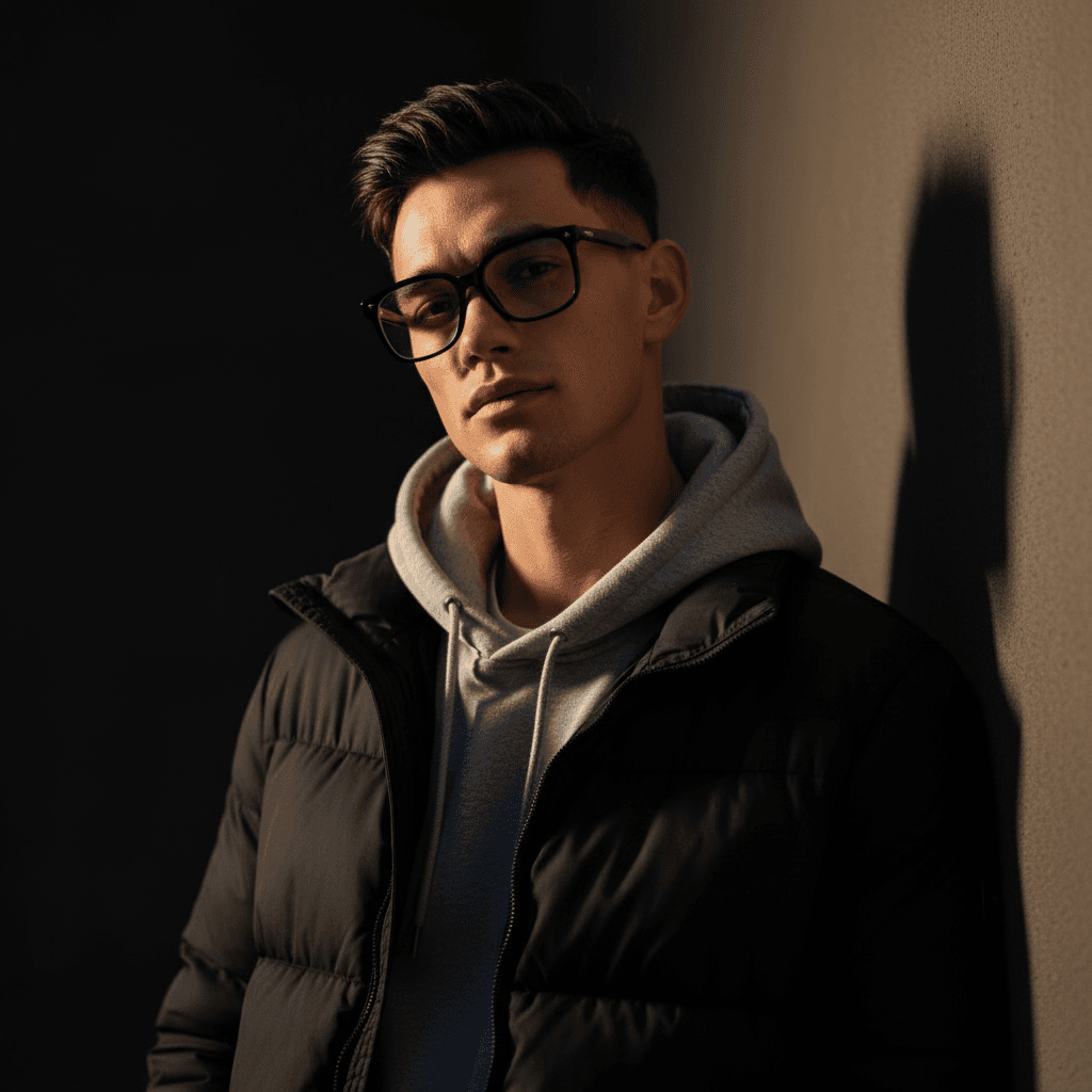 Amber Spotlight Portrait - Male Model 4