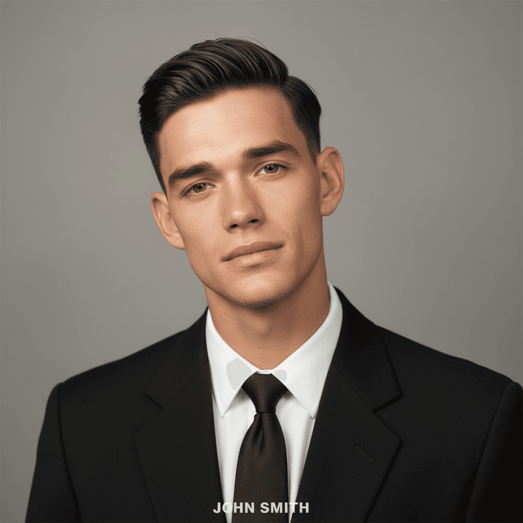 Classic Yearbook Portrait - Male Model 4