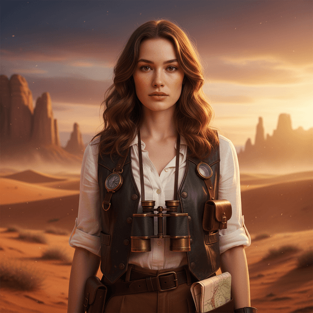 AI Desert Adventure Portrait Generator | Cinematic Photo | Morphed