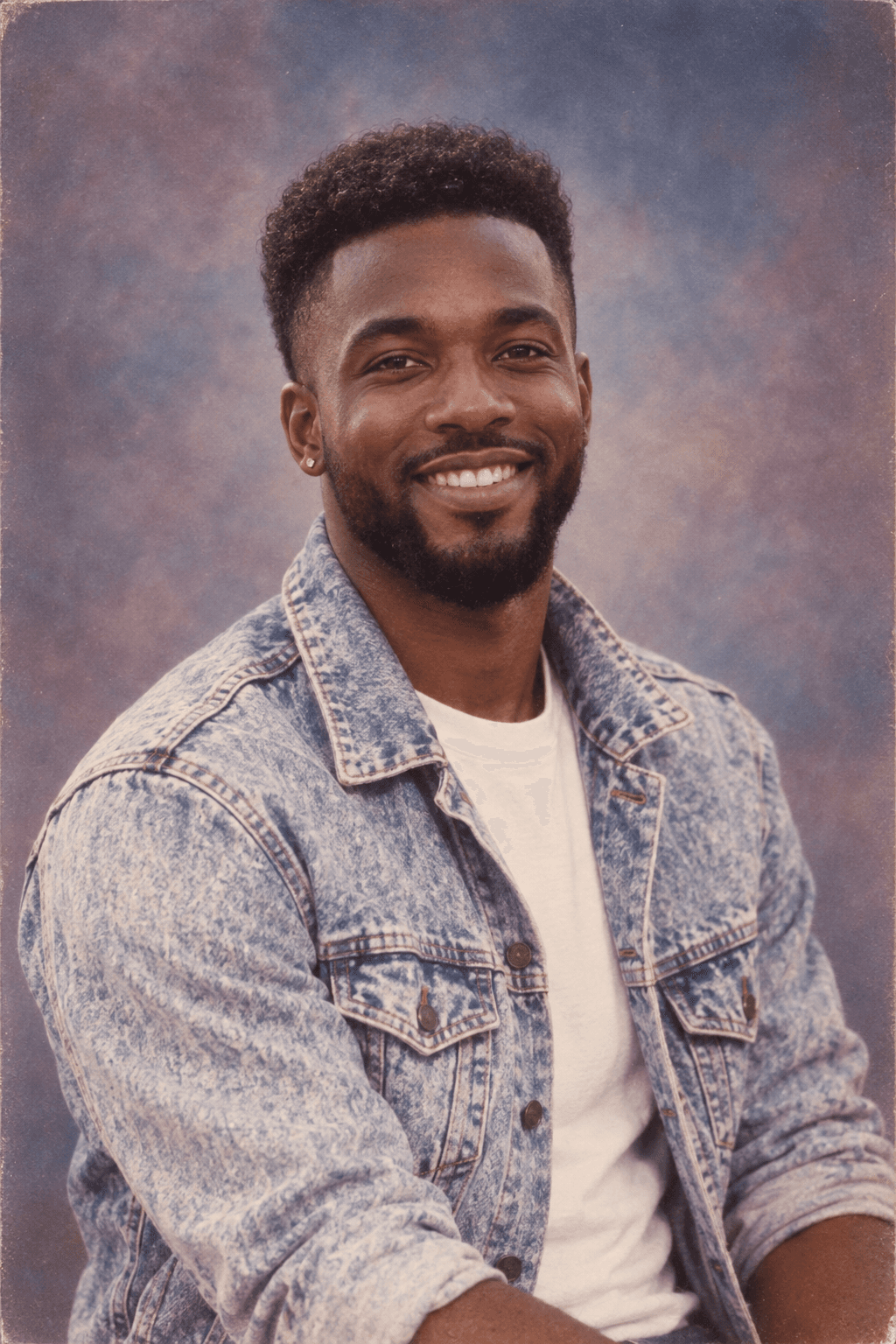 Classic denim studio portrait