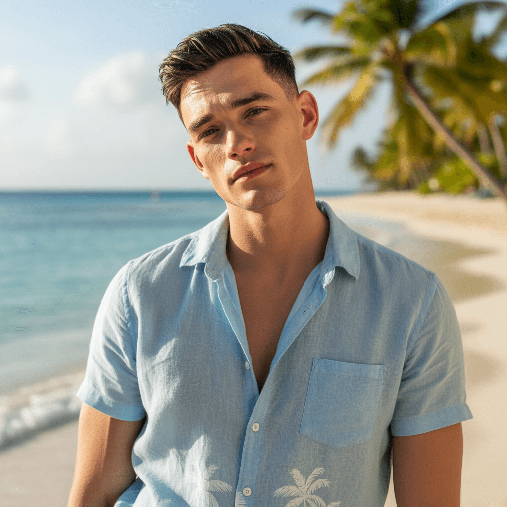Tropical Beach Portrait - Male Model 4