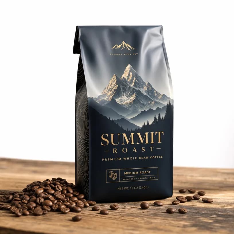 Coffee product image generated in Morphed