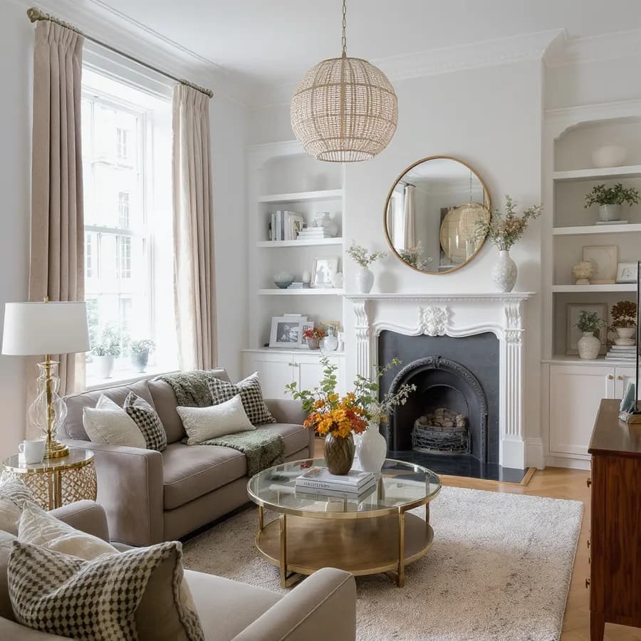Interior design matching existing room aesthetic