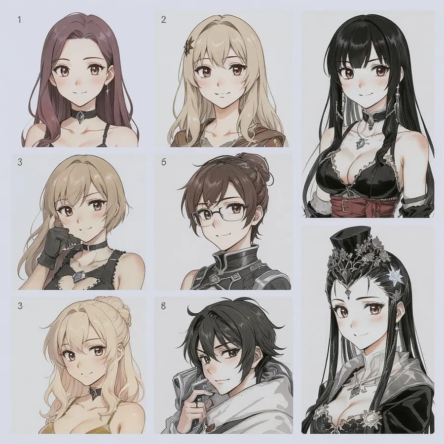 Illustration series with consistent art style and characters