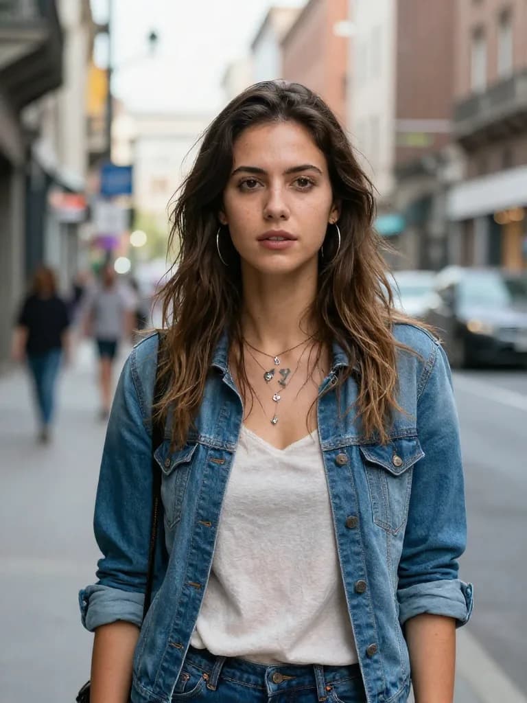 Street photography portrait of an artist in an urban setting