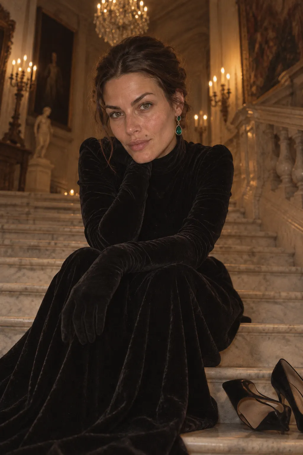 After the ball: Marble stairs