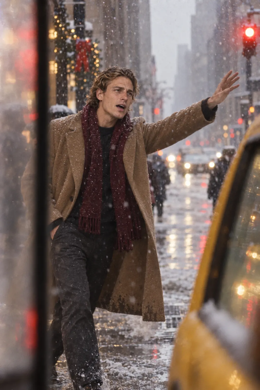 Christmas in New York: Hailing a cab