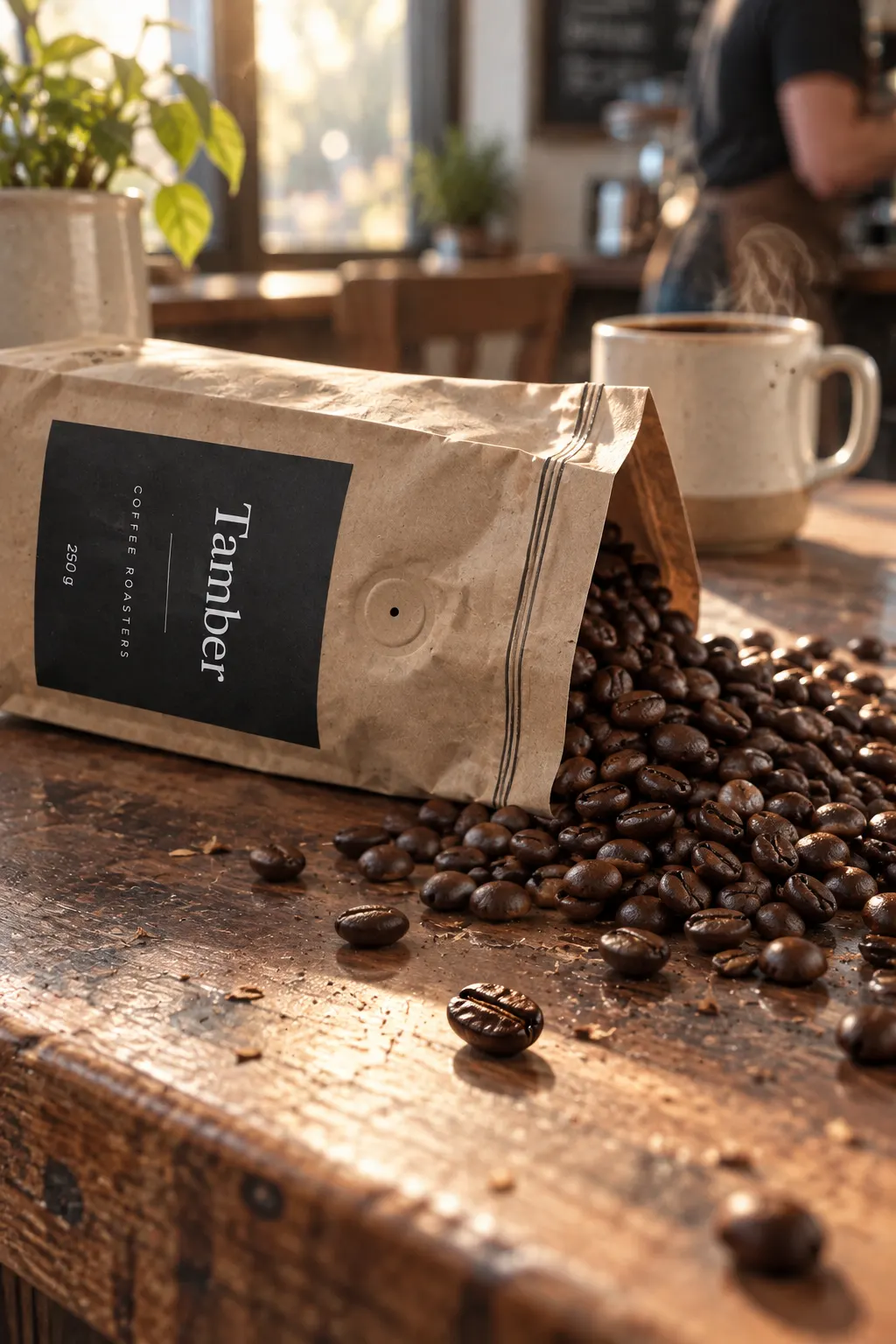 Coffee bag: Spilling beans