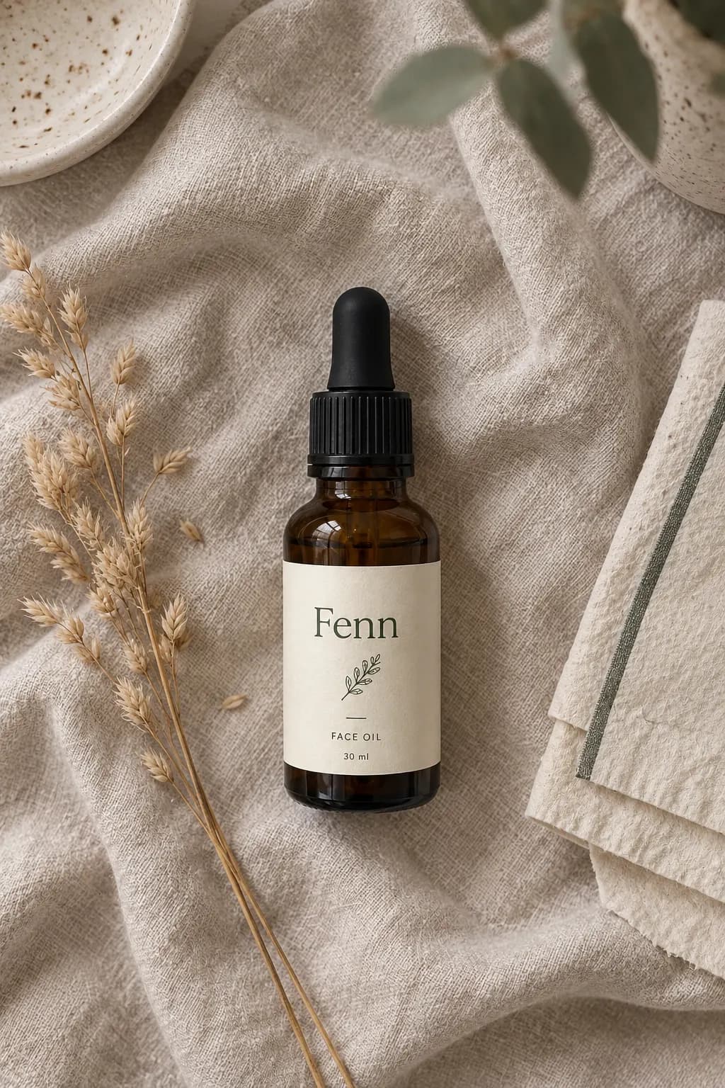 Flat lay: Linen hero