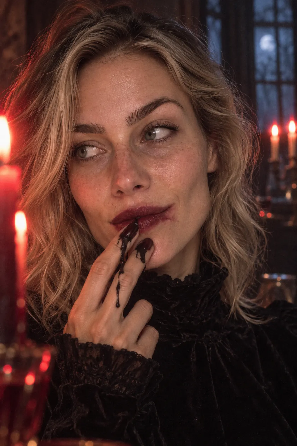 Halloween night: Berry lip
