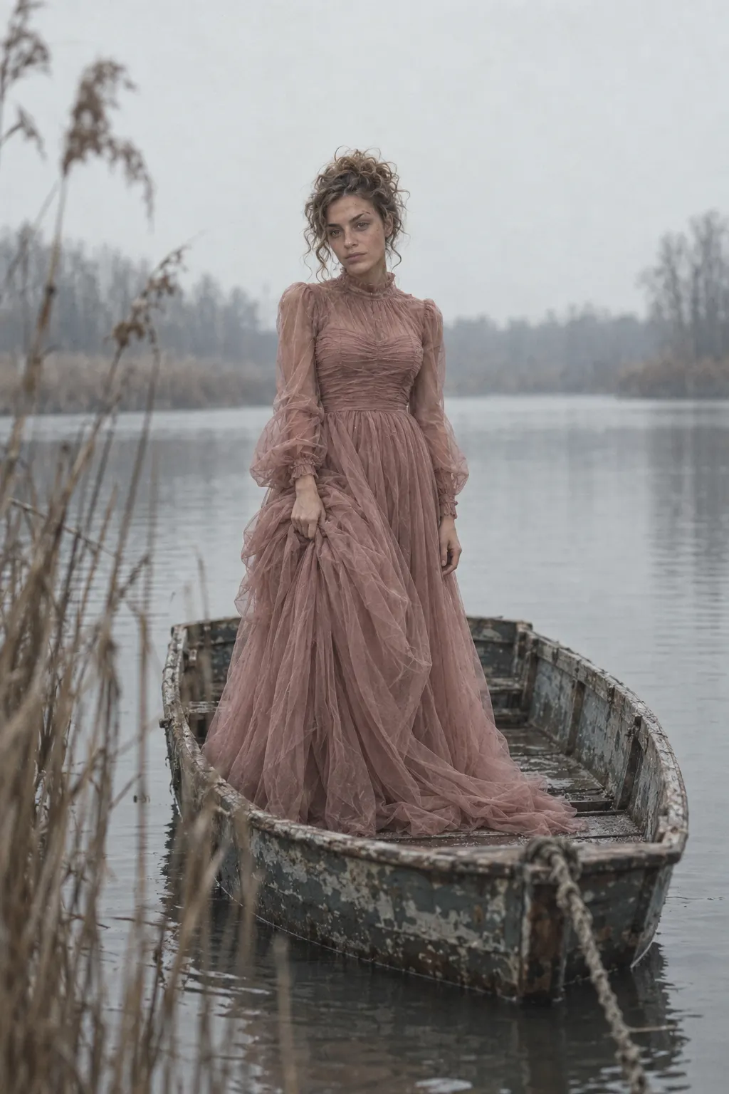 Moored: At the stern