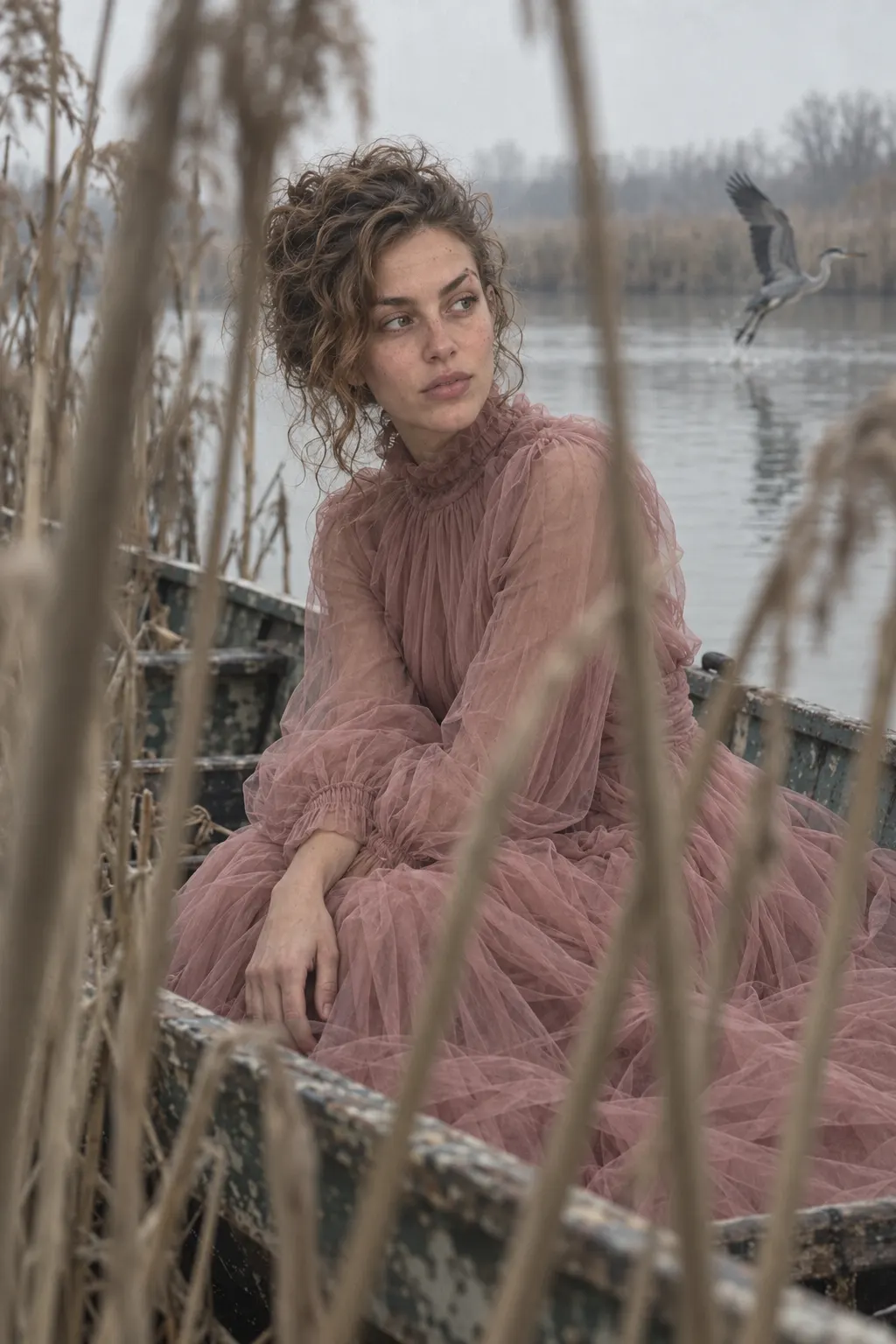 Moored: Through the reeds