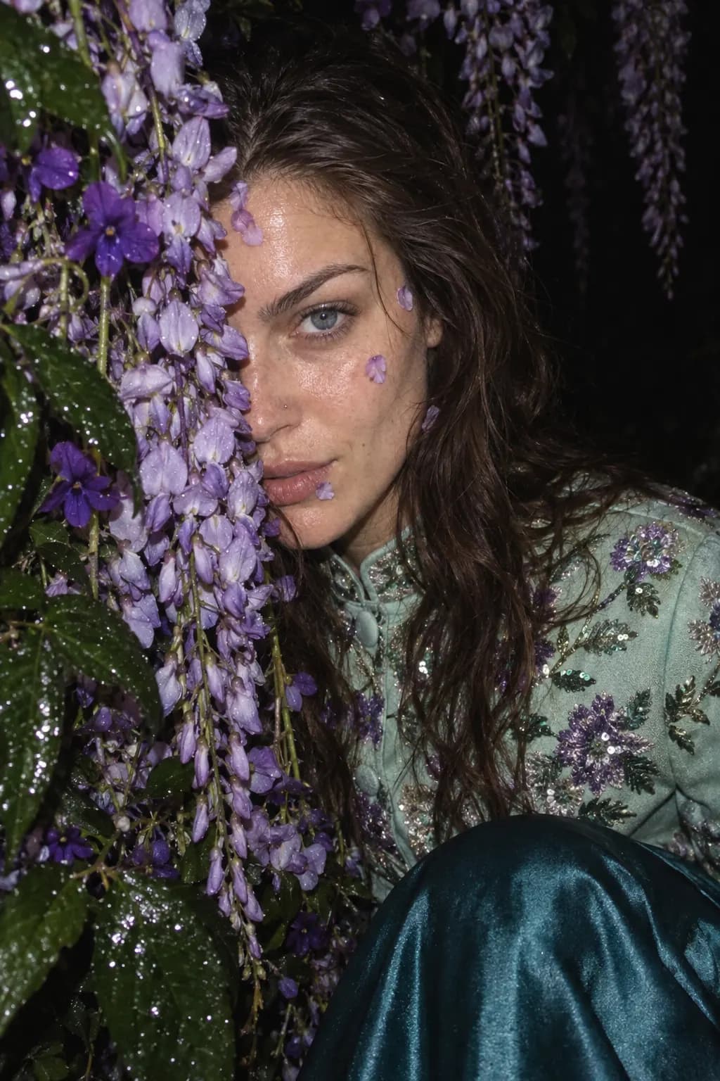 Night garden: Half hidden