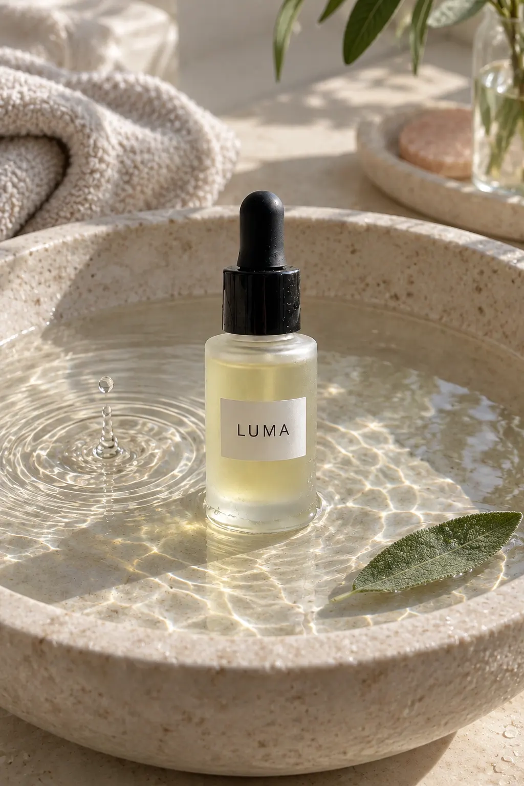 Skincare campaign: Water ripples