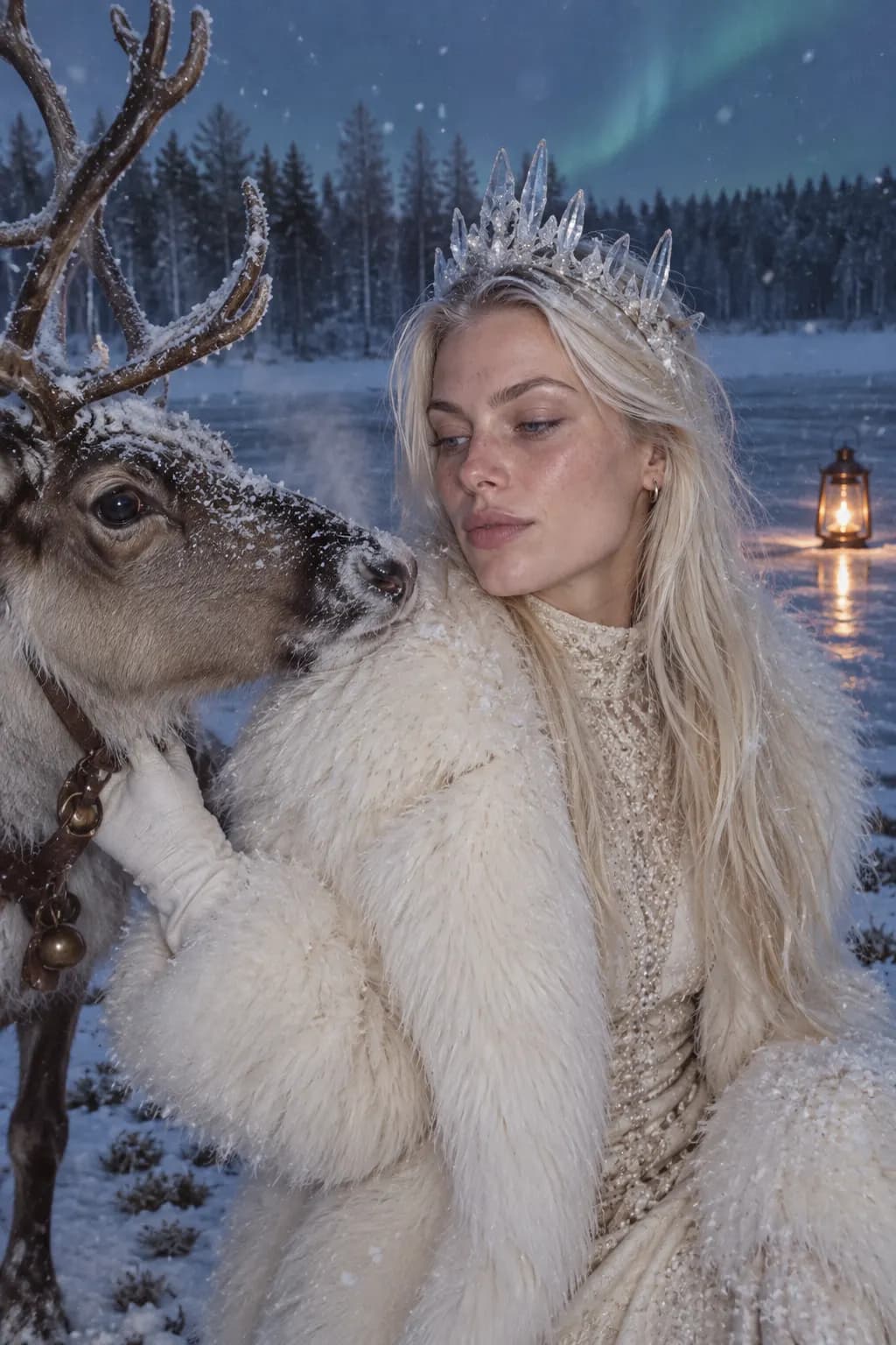 Winter fantasy: The reindeer
