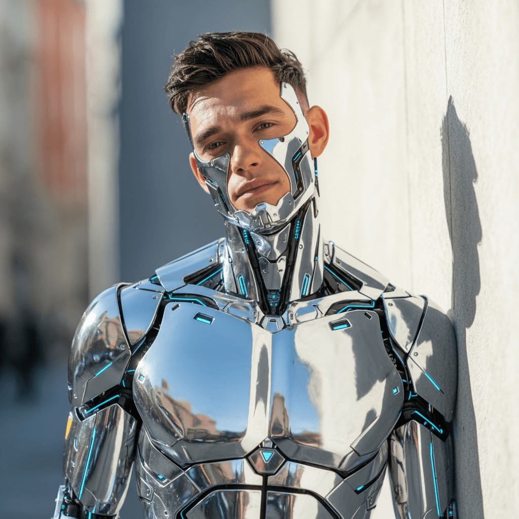 Chrome Futuristic - Male Model 4
