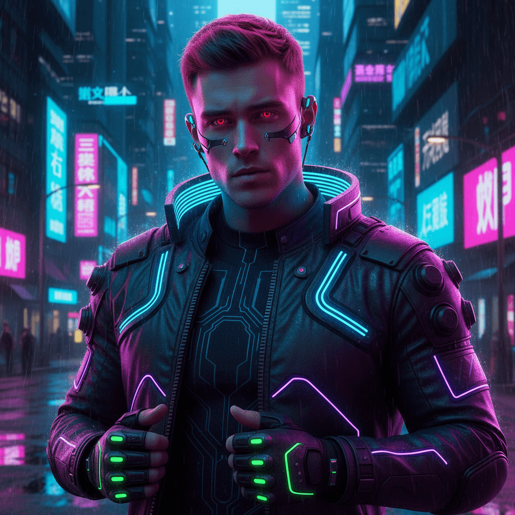 Cyberpunk Rebel - Male Model 2