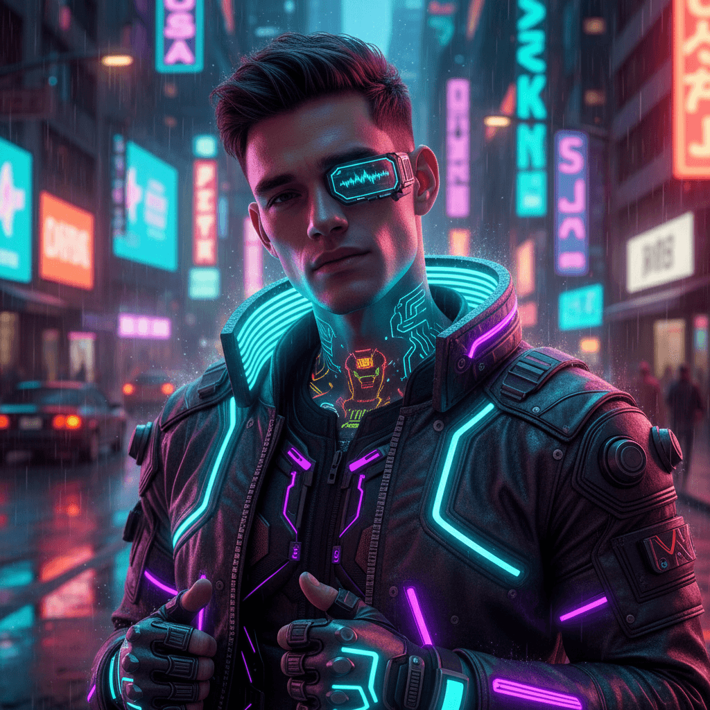Cyberpunk Rebel - Male Model 4