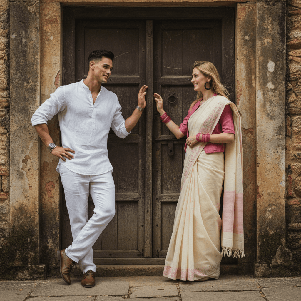 Romantic Door Couple - Male Model 4