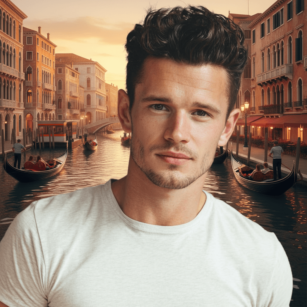 Venice Canal Romance - Male Model 3