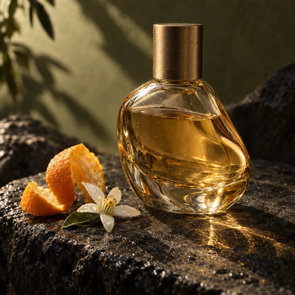 GPT Image 2.5 Sunburst: the same fictional perfume brief, generated independently.