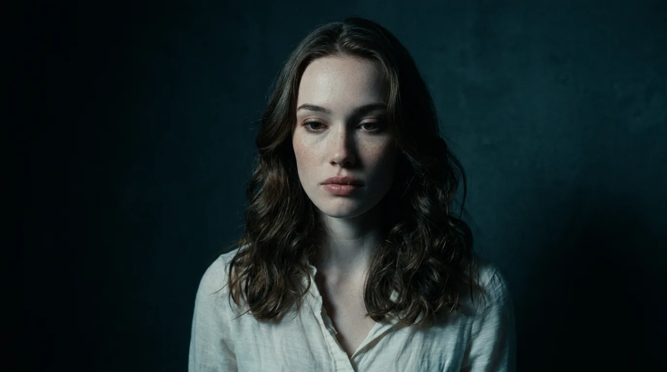 AI-generated dark moody portrait using Nano Banana prompts