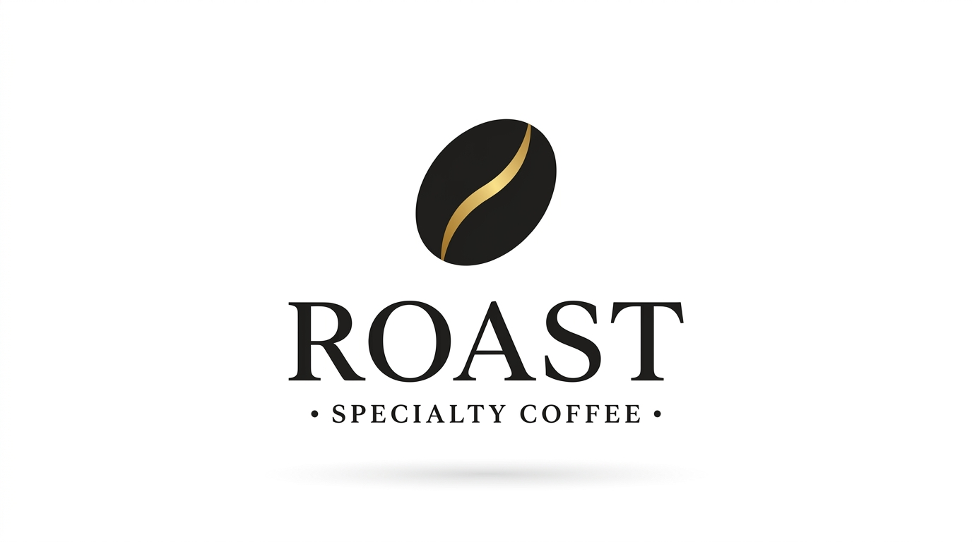 AI-generated minimalist coffee brand logo created with Nano Banana