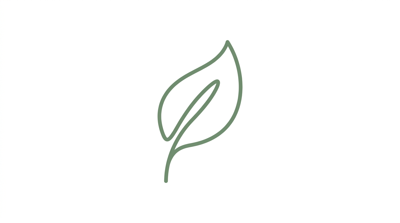 AI-generated minimalist wellness leaf logo using Nano Banana prompts