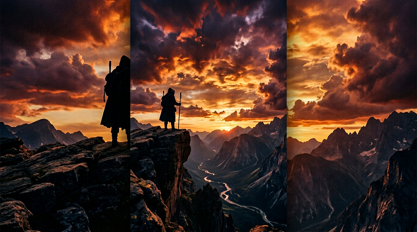 AI-generated cinematic movie poster concept using Nano Banana prompts