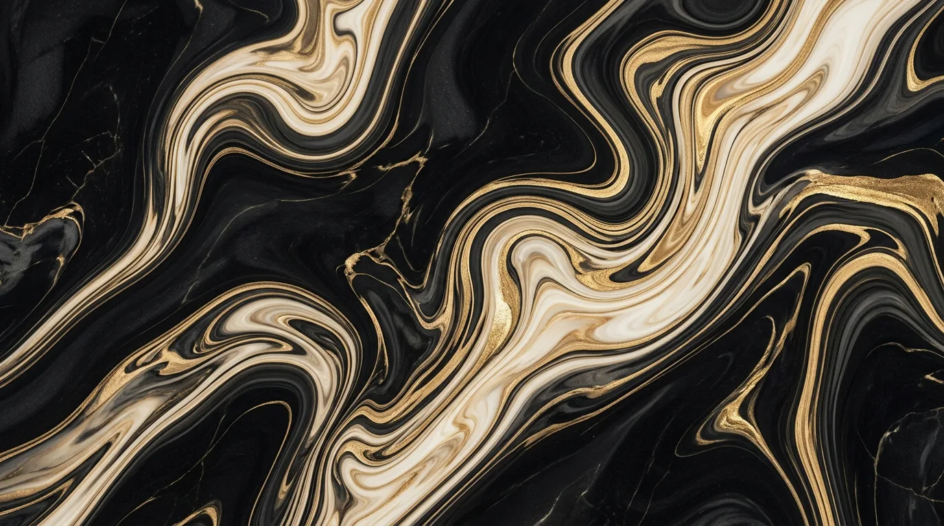 AI-generated liquid marble abstract wallpaper using Nano Banana prompts